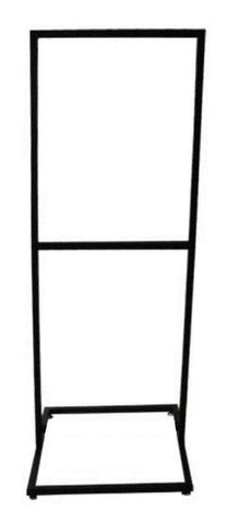 22" x 28" Single Insert 1" Square Tube Bulletin Poster Holder. Color: Matte Black