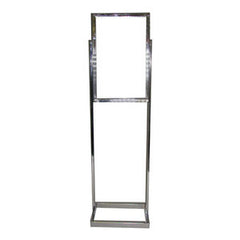 14" x 22" Single Insert Rectangle Tube Bulletin Poster Holder. Color: Chrome