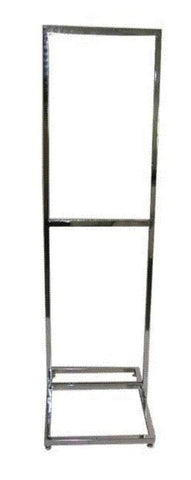 14" x 22" Single Insert 1" Square Tube Bulletin Poster Holder. Color: Chrome