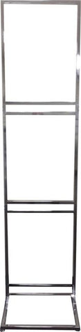 22" x 28" KD Three-Tier Triple Insert 1" Square Tube Bulletin Poster Holder. Color: Chrome