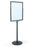 22" x 28" Insert Supreme Radius Corner Aluminum Single Pole Bulletin Holder Poster Stand. Color: Silver. Made in USA.
