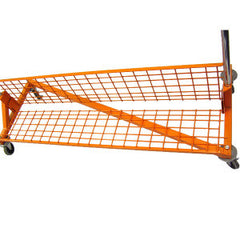 2-Piece Folding Bottom Shelf with Brackets for M10 Series 5' Foot Z-Racks, OSHA Orange