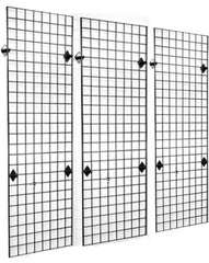2' x 6' Grid Panel Wall Display Kit, 3-Pack.