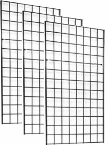 2'X4' GRID PANEL 3" ON CENTER 3-PACK, BLACK