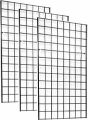 2'X4' GRID PANEL 3" ON CENTER 3-PACK, BLACK