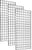 2'X5' GRID PANEL 3" ON CENTER 3-PACK, BLACK