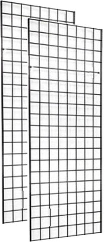 2'X6' GRID PANEL 3" ON CENTER 2-PACK, BLACK