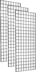 2'X6' GRID PANEL 3" ON CENTER 3-PACK, BLACK