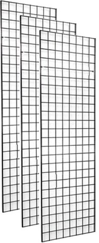 2'X8' GRID PANEL 3" ON CENTER 3-PACK, BLACK