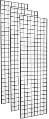 2'X8' GRID PANEL 3" ON CENTER 3-PACK, BLACK